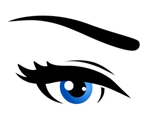isolated blue eye