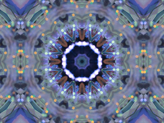 Pattern of kaleidoscope abstract grey pattern