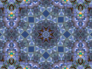Pattern of kaleidoscope abstract grey pattern
