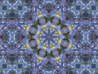 Pattern of kaleidoscope abstract grey pattern