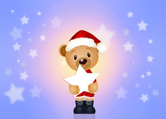 funny bear at Christmas