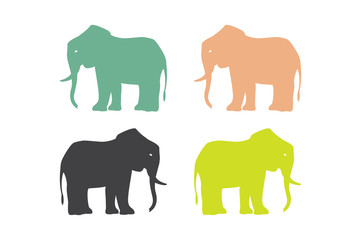Elephant logo elements.