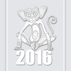 Chinese zodiac Monkey. 
