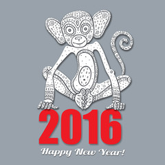 Chinese zodiac Monkey. 