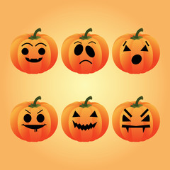 Ilustrações de abóboras do Dia das Bruxas