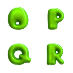 Green Balloon jely alphabet