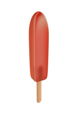 Cold Organic Frozen Fruit Popsicle with a stick