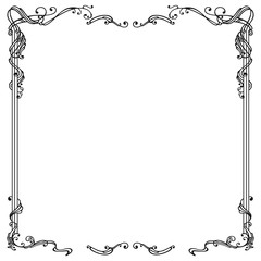 Vintage frame, vignette, greeting card. Vector.