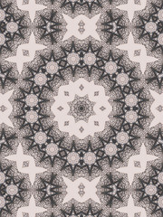 Pattern of kaleidoscope abstract grey pattern