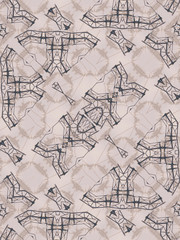 Fototapeta na wymiar Pattern of kaleidoscope abstract grey pattern