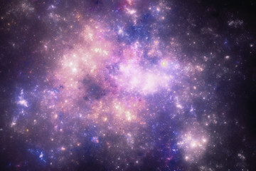 Obraz na płótnie Canvas Dark deep space starfield