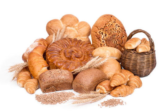 still life of different kinds of bread