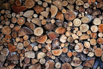 Möbelaufkleber Haufen Holz © Giuseppe Blasioli