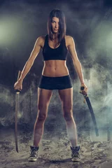 Photo sur Plexiglas Arts martiaux Revenge From Woman With Sword