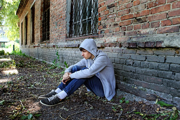 Sad Young Man outdoor