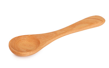 Wooden spoon for spices  isolated
