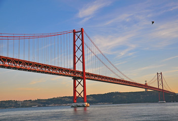 Fototapeta na wymiar Bridge of 25th of April, Lisbon