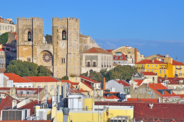 Lisbon cathedral and Alfama district