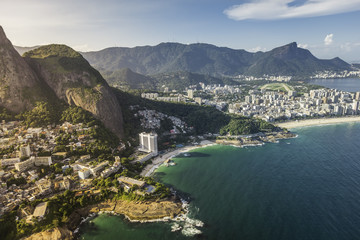 Aerial view of Ipanema Beach in Rio de Janeiro