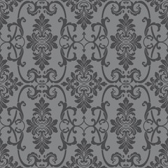 Grey Ornamental Seamless Pattern