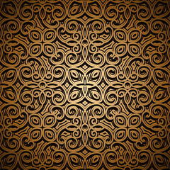 Vintage gold background, seamless pattern