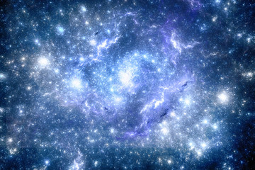 Dark deep space starfield