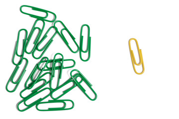 Color clips on white bacground