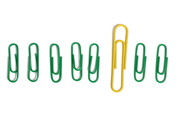 Color clips on white bacground