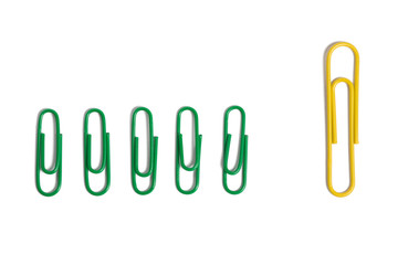 Color clips on white bacground