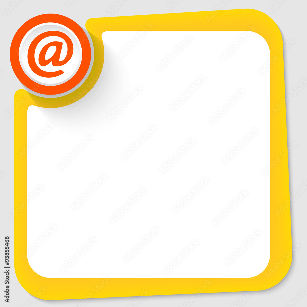 Poster red circle with test tubes and yellow frame for your text