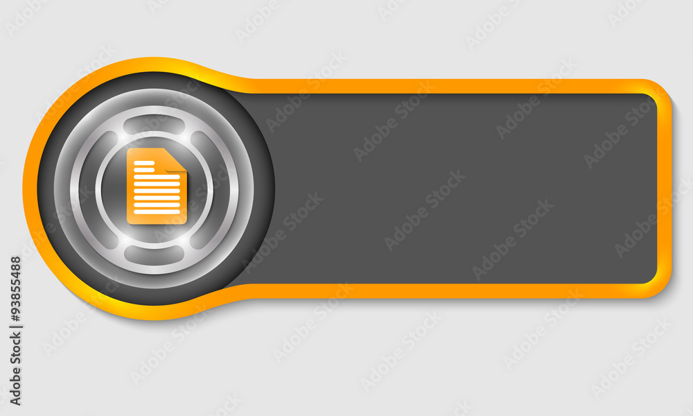 Poster abstract button for your white text and document icon