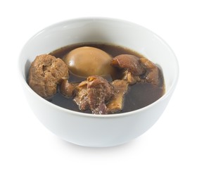 Close Up of Five Spice Stew with Egg and Pork