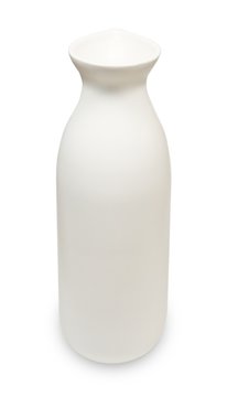 Japanese Sake Bottle on A White Background