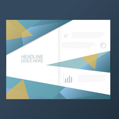 Fototapeta premium Report or brochure template. Abstract polygonal shapes
