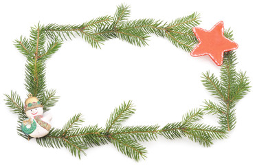 Frame with tree branches.