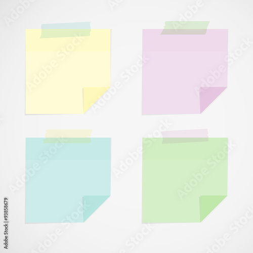 "Stick notes with tape" Stock image and royalty-free vector files on