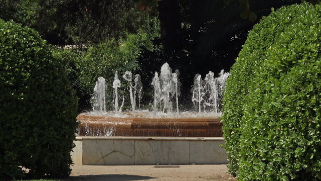 Barcelona garden Royal Palace of Pedralbes 4K 040