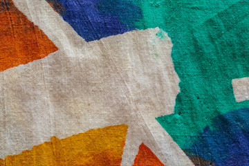 Leinenstoff bemalt moderne Kunst