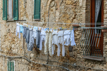 facade with colored wash