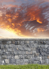 Wall and sky