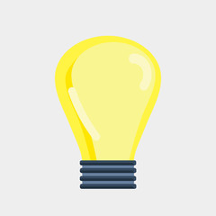 Flat lightbulb icon