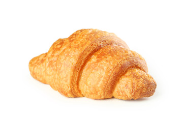 Tasty croissant isolated on a white
