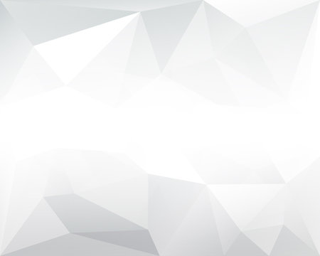 Abstract polygonal triangle grey background with horizontal white gradient