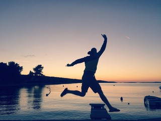 jumping in the sundowner