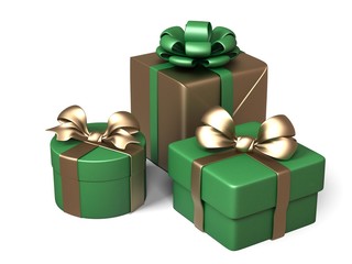 Gift Box Set. 3d rendering