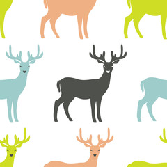 Deer Seamless Pattern.