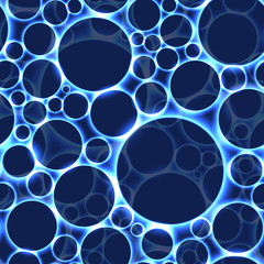 seamless background with blue transparent circles