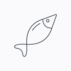 Fototapeta premium Fish icon. Fishing sign.