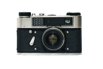 Old rangefinder film camera are available with 1977 year.