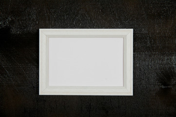 white frame on black background
